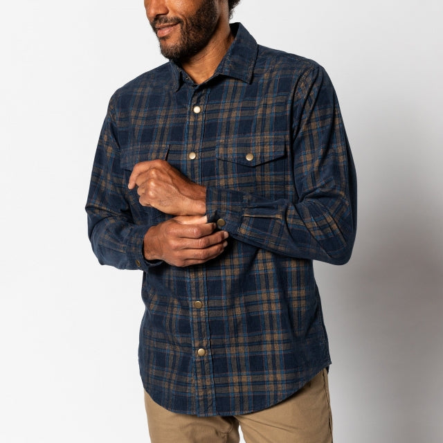 Men's Corduroy Plaid Snap Shirt - Cavern Plaid