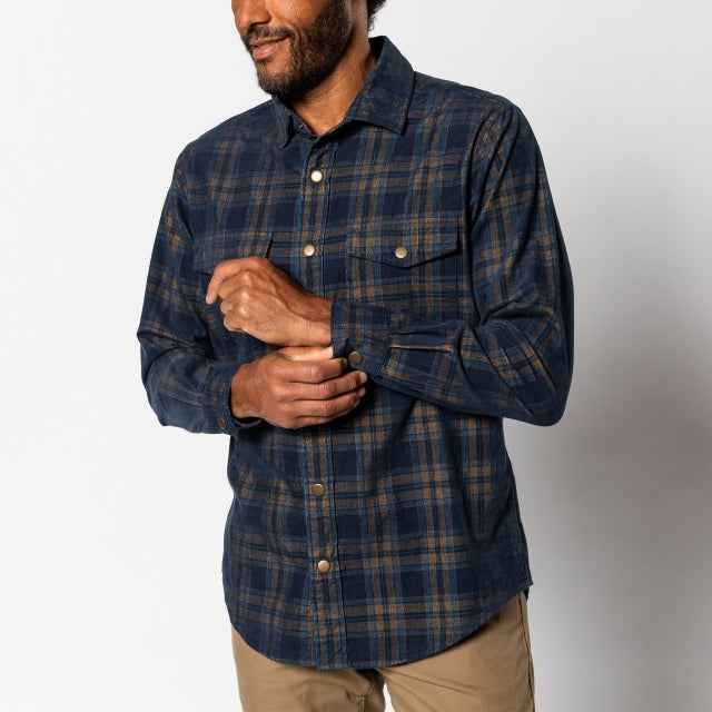 Men's Corduroy Plaid Snap Shirt - Cavern Plaid