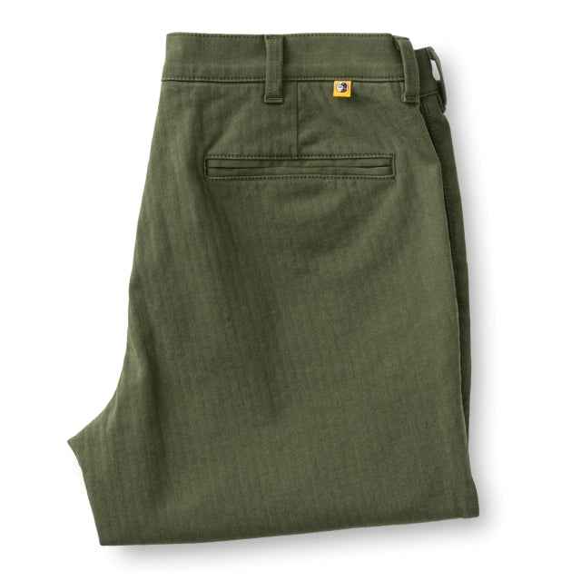 Men's Wool Herringbone Gold School Chino