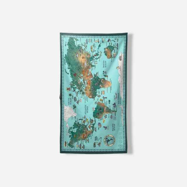 Ultralight Towel: World Map