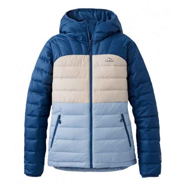 Bean's Down Hooded Jacket Colorblock Women's Regular