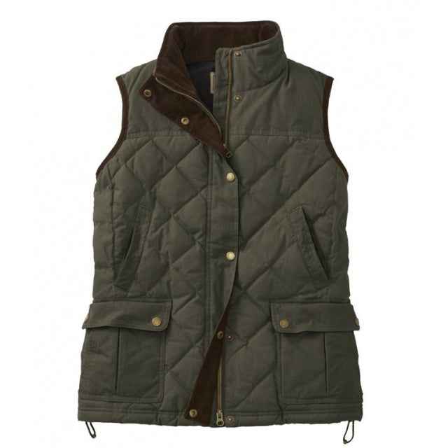 Bean's Upcountry Waxed Cotton Down Vest Women's Regular