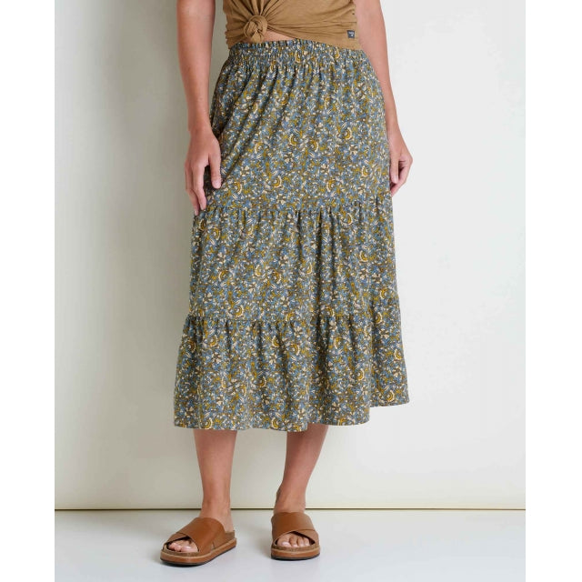Women's Sunkissed Tiered Midi Skirt - Earth's Edge
