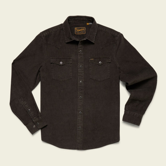 Banning Corduroy Snapshirt - Antique Black