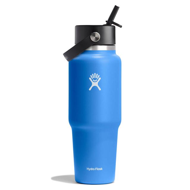 32 oz Wide Mouth Travel Bottle with Flex Straw Cap - Fossil