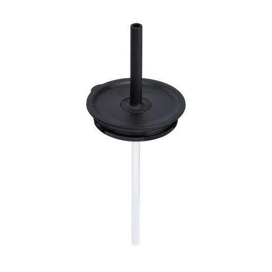 Medium Press-In Straw Lid - Black - Earth's Edge