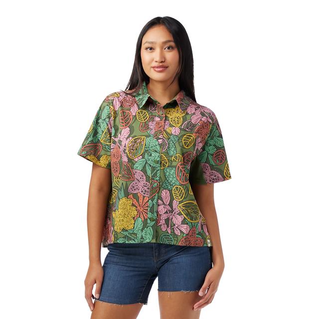 Womens Women's Everyday Party Short Sleeve Button Down T-Shirt