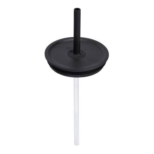 Large Press-In Straw Lid - Black - Earth's Edge