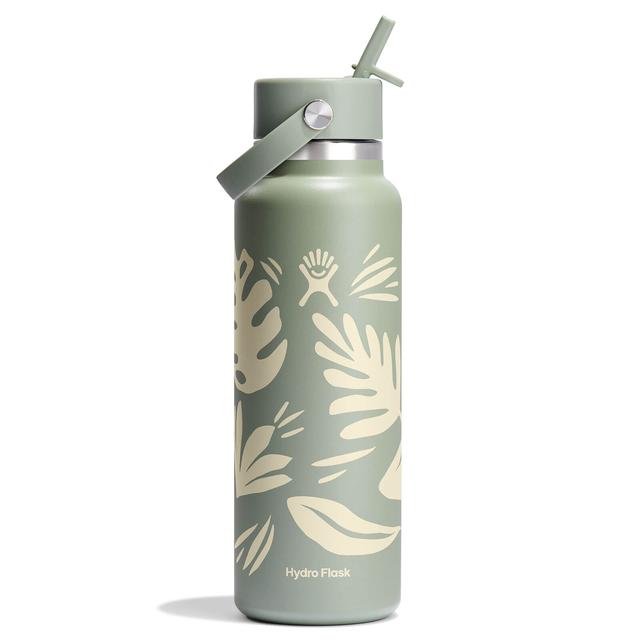 40 oz Wide Mouth with Flex Straw Cap - Botanical Bliss