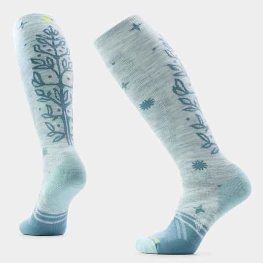 Women's Ski Ice Blossom Over the Calf Socks