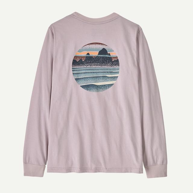 キッズ・ロングスリーブ・スカイライン・ステンシル・Tシャツ