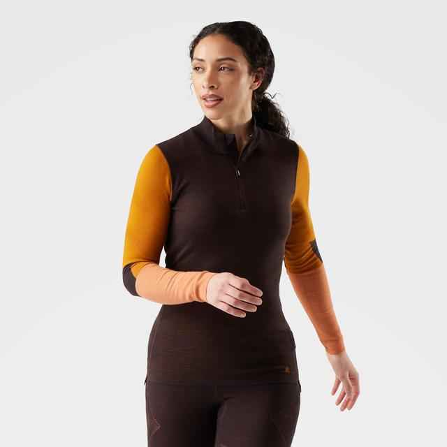 Women's Intraknit Thermal Merino Base Layer Colorblock 1/4 Zippers Top