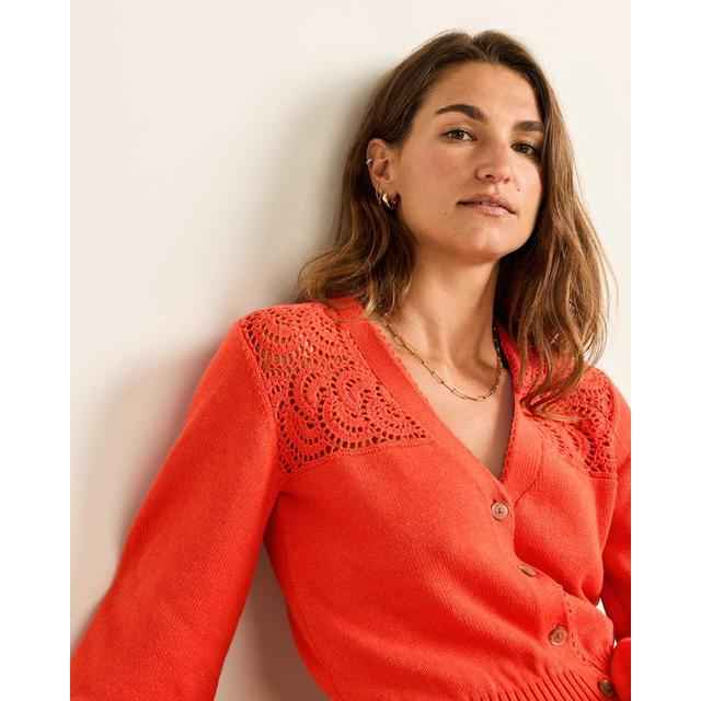 Women's Crochet Cotton Cardigan Sweater