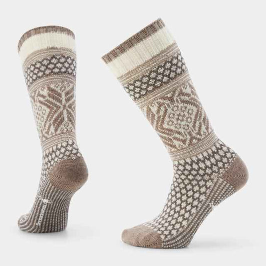 Unisex Everyday Cozy Popcorn Snowflake Pattern Crew Socks