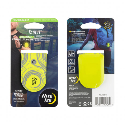 TagLit Rechargeable Magnetic LED Marker - Neon Yellow/Green LED