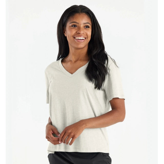 Women's Bamboo Heritage V Neck Tee