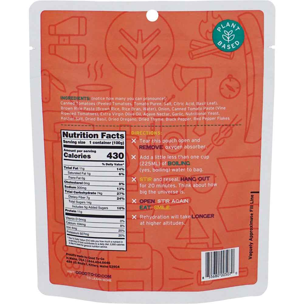 Good To-Go Classic Marinara With Pasta