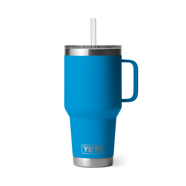 Rambler 35 oz Straw Mug - Big Wave Blue