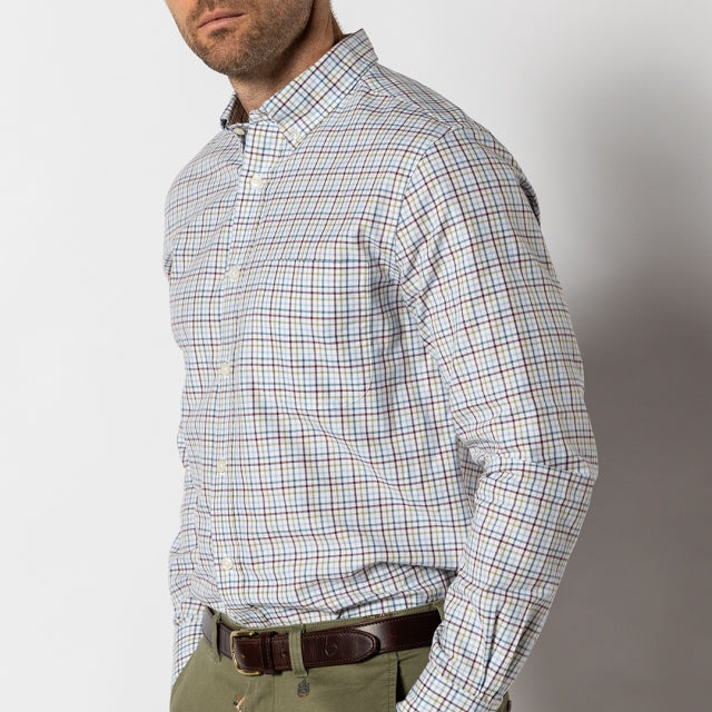 Men's Cotton Oxford Sport Shirt - Bennet Plaid - Earth's Edge
