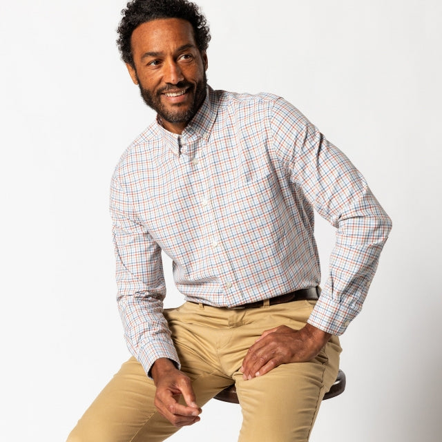 Men's Cotton Oxford Sport Shirt - Bennet Plaid