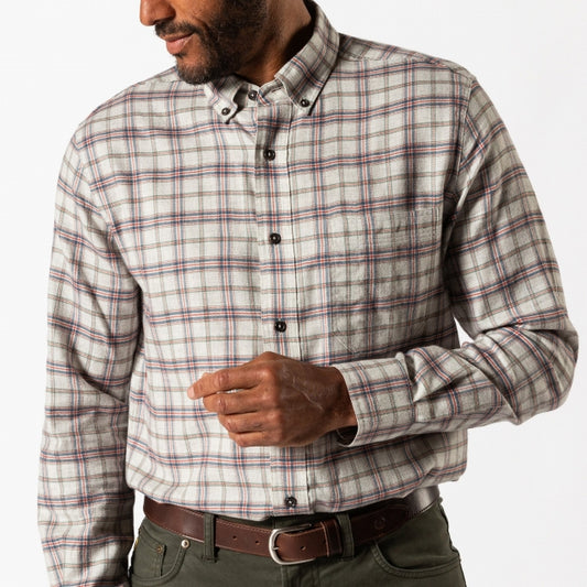 Men's Cotton Flannel Sport Shirt - Malcolm Plaid