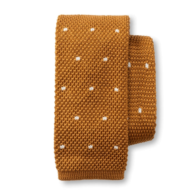 Men's Cotton Polka Dot Knit Tie