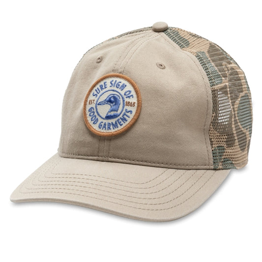 Men's Trucker Hat With Camo Mesh