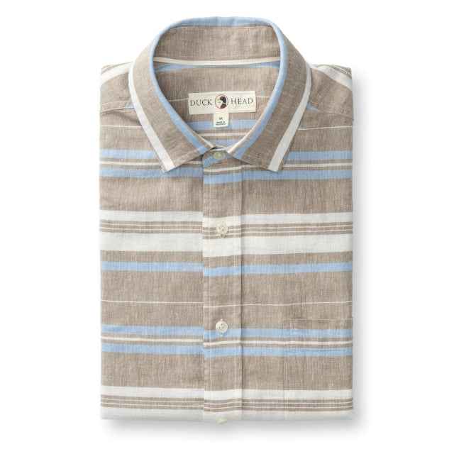 Men's Linen Cotton Oxford Sport Shirt