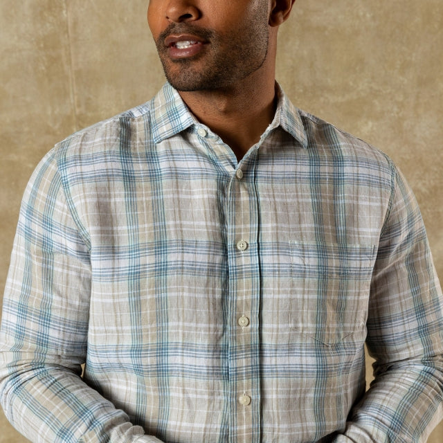 Men's Linen Poplin Sport Shirt