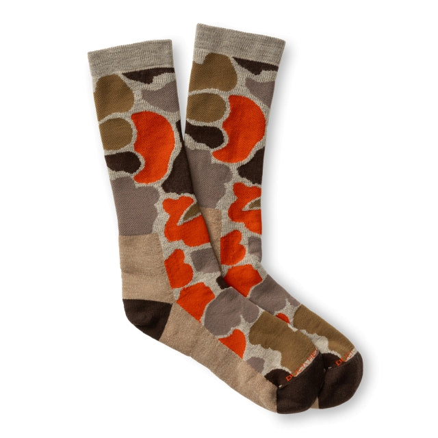 Camo Merino Wool Sporting Sock - Khaki