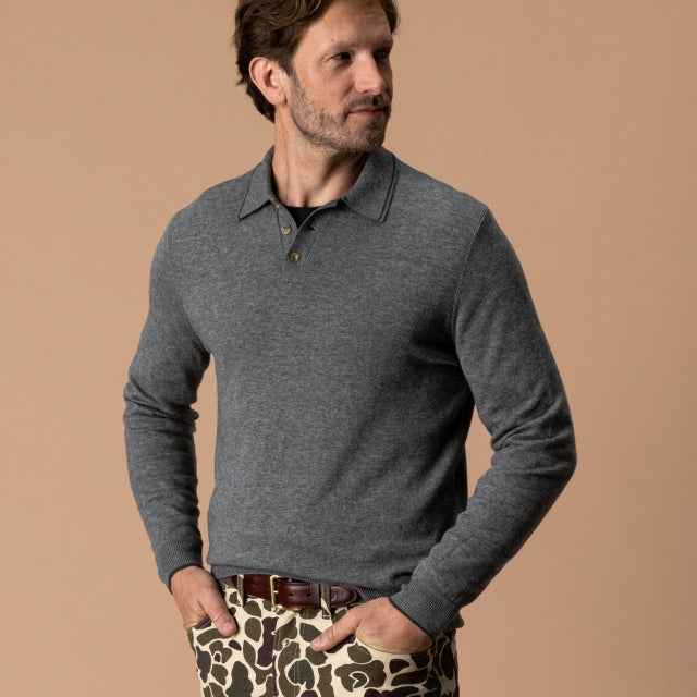 Men's Jonas Merino Polo Sweater