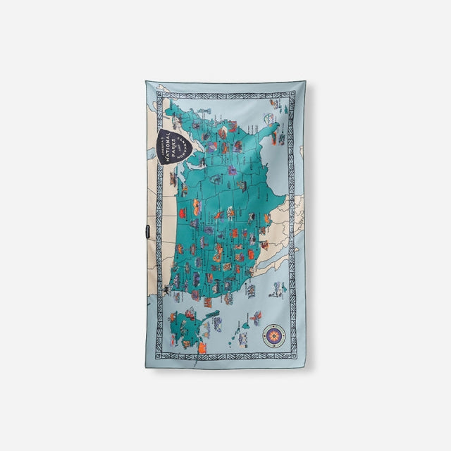 Ultralight Towel: National Parks and Monuments Map