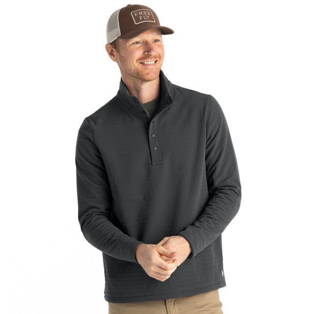 Men's Gridback Fleece Snap Pullover - Earth's Edge