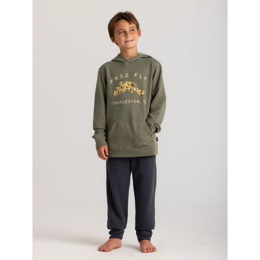 Youth Vintage Camo Redfish Fleece Hoodie