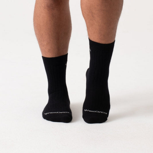 Men's Solid Cushioned Micro Crew Socks