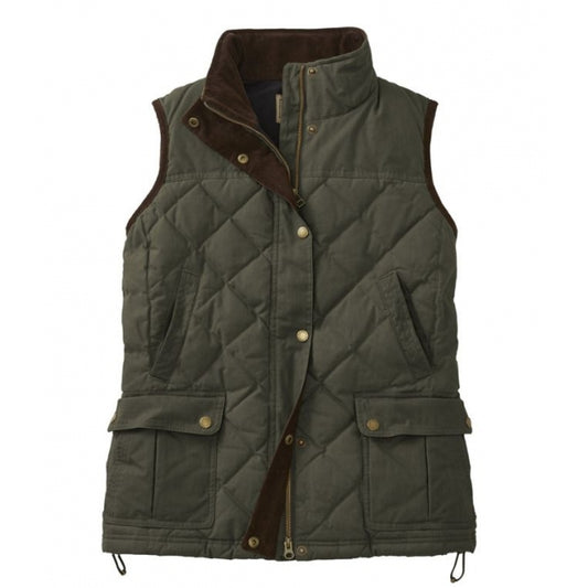 Bean's Upcountry Waxed Cotton Down Vest  Regular
