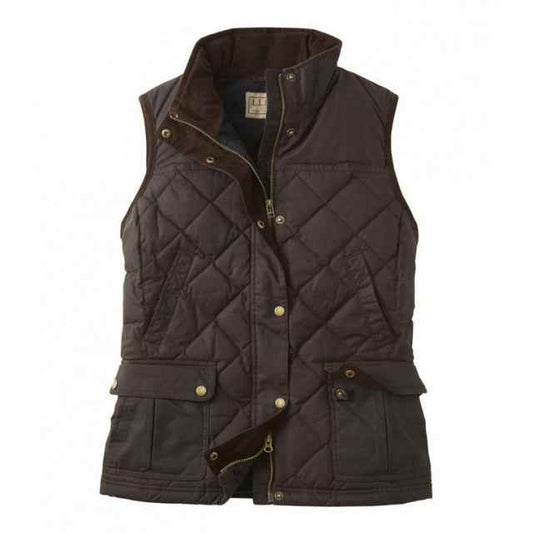 Bean's Upcountry Waxed Cotton Down Vest Women's Regular