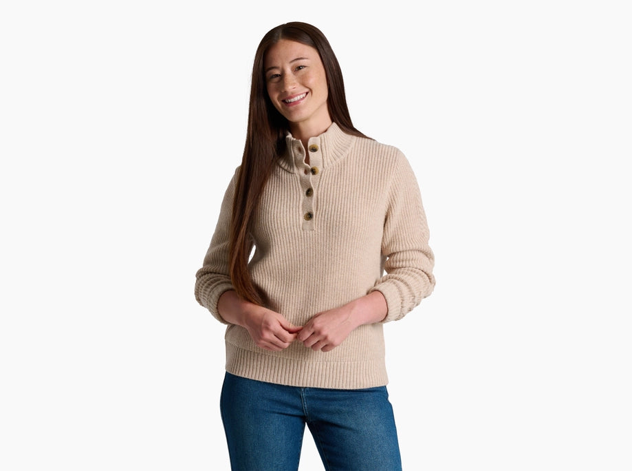 Women's Fireside Henley Sweater - Earth's Edge