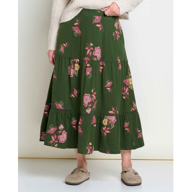 Women's Marigold Tiered Midi Skirt