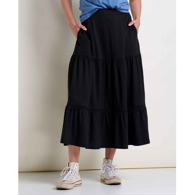 Women's Marigold Tiered Midi Skirt