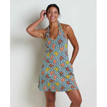 Women's Plumeria Halter SL Dress