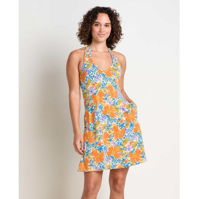 Women's Plumeria Halter SL Dress