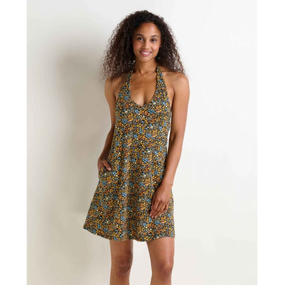 Women's Plumeria Halter SL Dress
