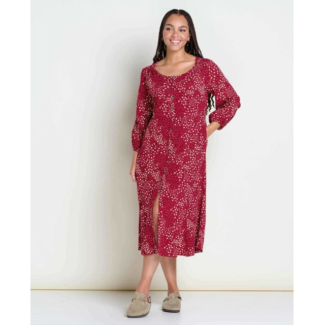 Women's Manzana Paneled Midi LS Dress