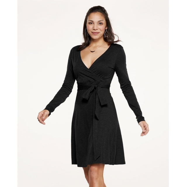 Women's Cue Wrap LS Dress