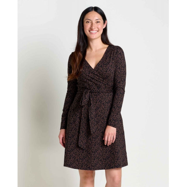 Women's Cue Wrap LS Dress