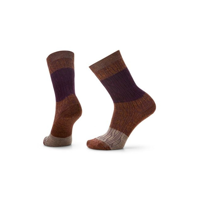 Everyday Color Block Cable Crew Socks