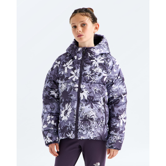 Girls' Hydrenalite Down Hooded Jacket—Print