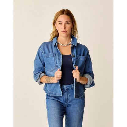Flora Denim Shacket - Earth's Edge