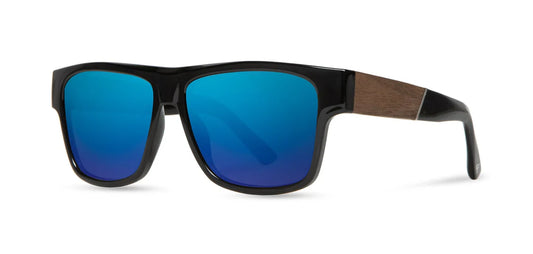 Cliff: Black // Walnut - HD Plus Polarized Blue Flash
